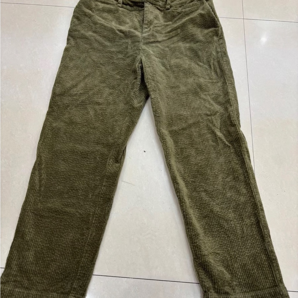 Women's Olive Corduroy Trousers